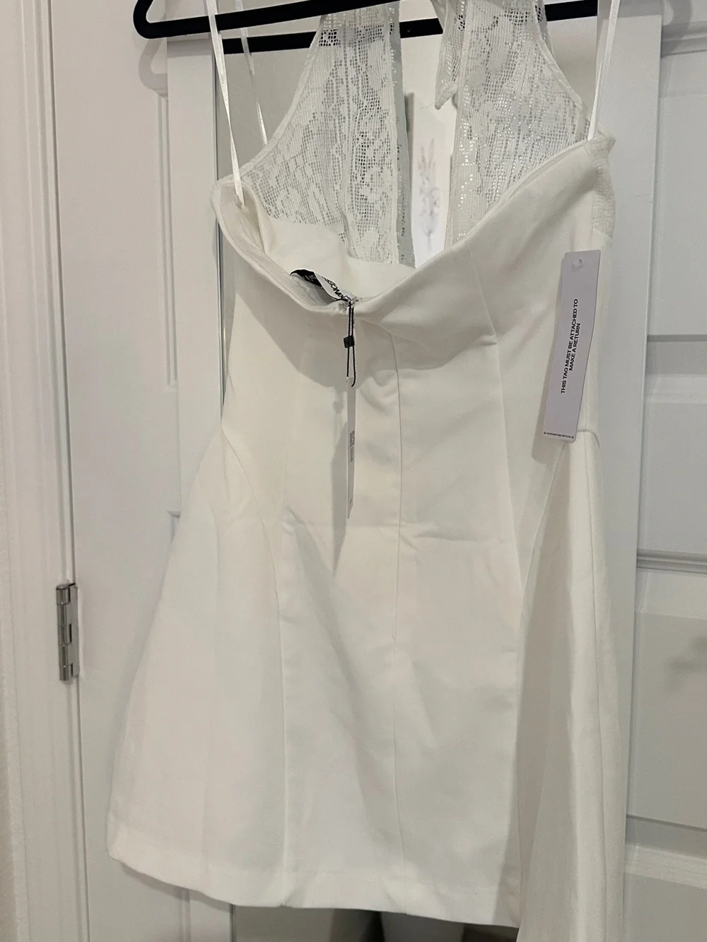 Princess Polly White Lace Halter Mini Dress - Picture 4 of 7